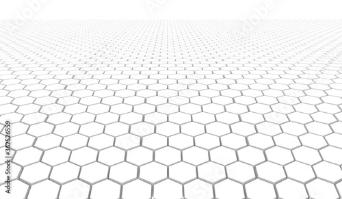 Sota hexagon 3D background texture. 3d rendering illustration. Futuristic abstract background. © LIORIKI