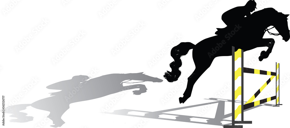 jockey silhouette vector