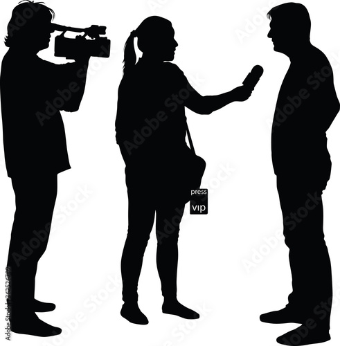 interview with star, jurnalist and cameraman