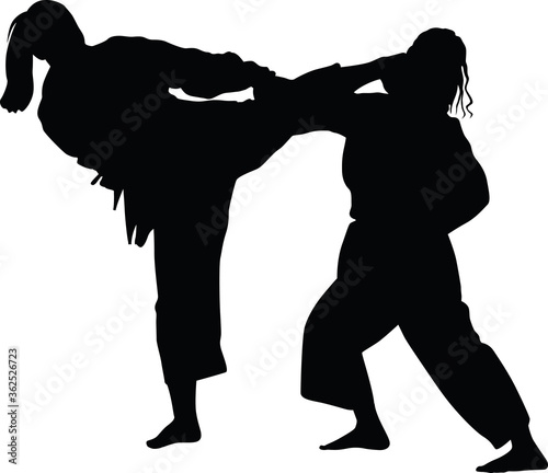 woman practice judo martial art