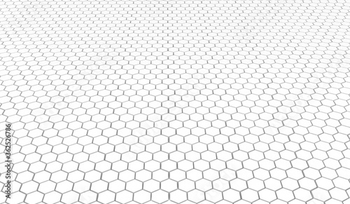 Sota hexagon 3D background texture. 3d rendering illustration. Futuristic abstract background.