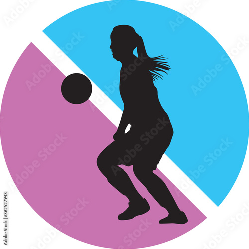 girl soccer player silhouette