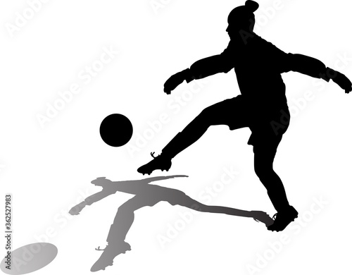 soccer goalkeeper girl hits the ball. football goalkeeper woman