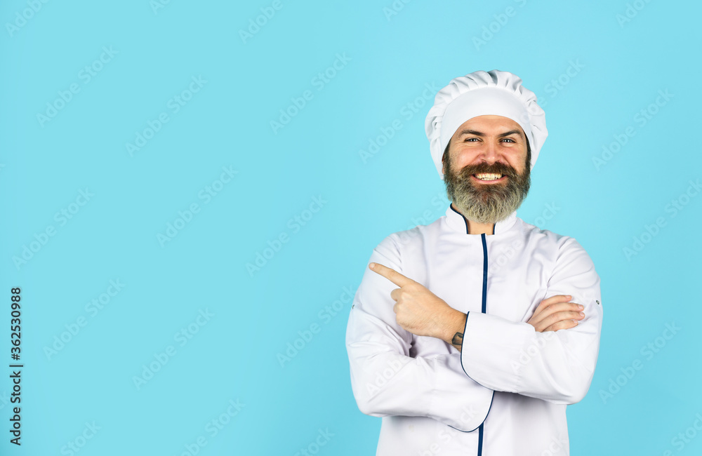 Lunch meal. Restaurant dish. Delicious dessert. Cook chef in white uniform. Bearded mature man chef. Bearded man restaurant worker. Professional cook. Culinary concept. Restaurant menu copy space Lunch meal. Restaurant dish. Delicious dessert. Cook chef in white uniform. Bearded mature man chef. Bearded man restaurant worker. Professional cook. Culinary concept. Restaurant menu copy space
