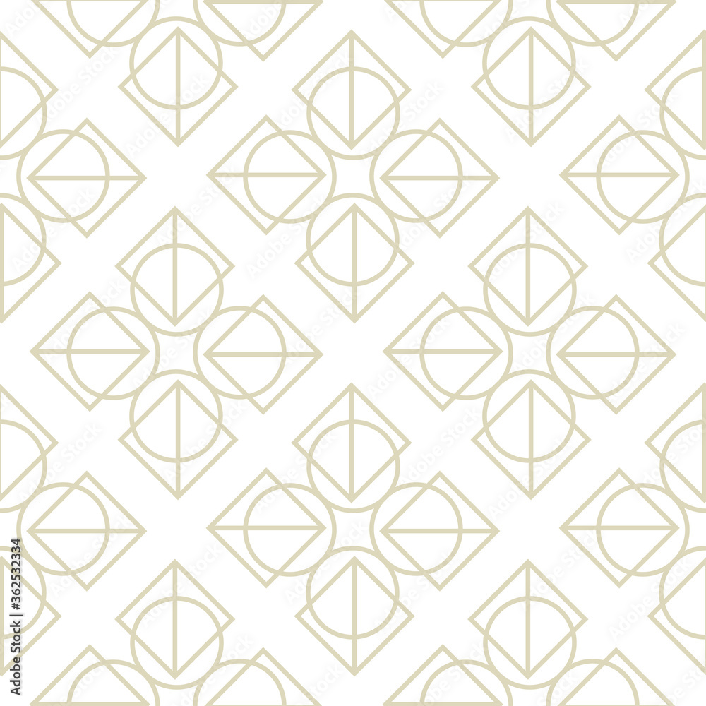 Olive green print on white. Seamless geometric pattern Olive green print on white. Seamless geometric pattern
