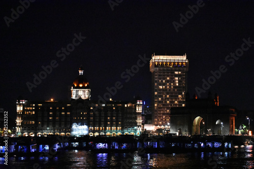 Beautiful city lights captured at night in Mumbai.