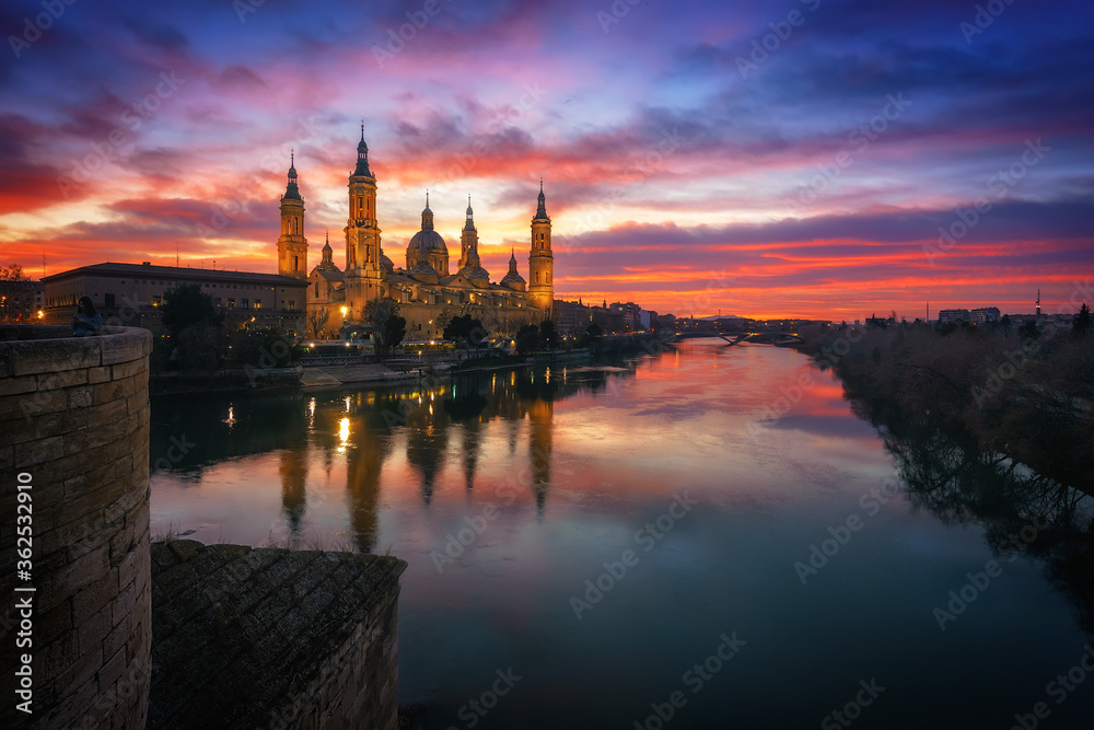 Obraz premium Zaragoza sunset