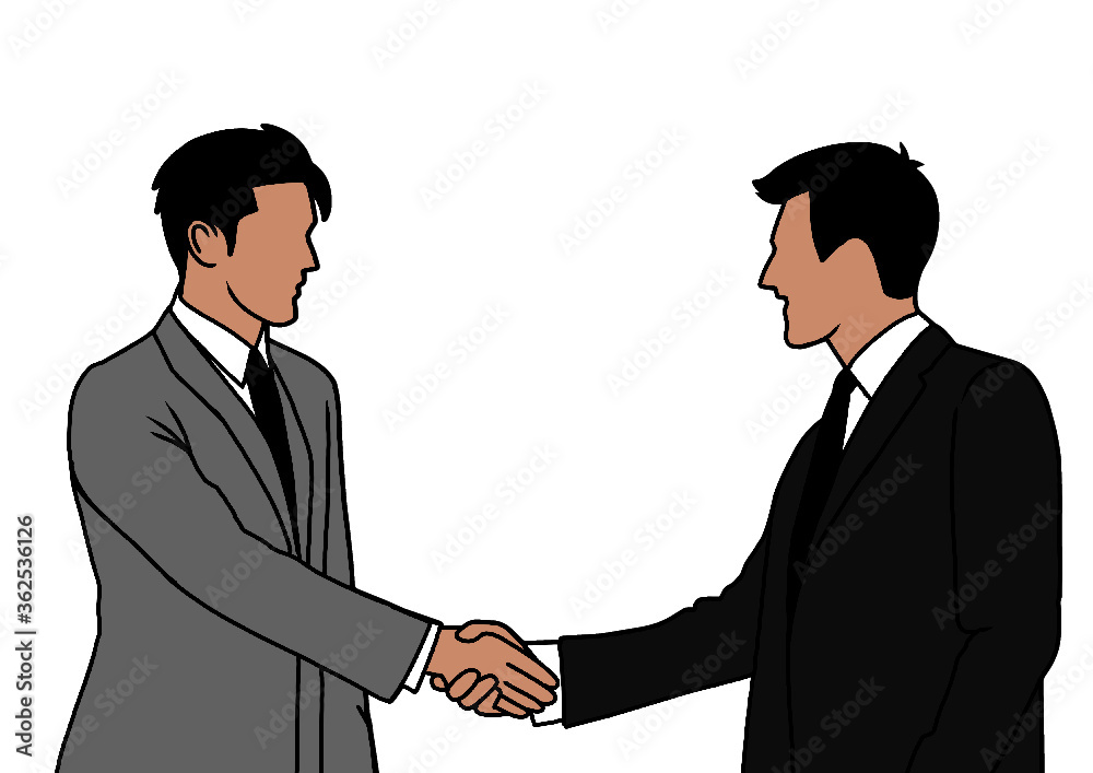 two businessmen shaking hands