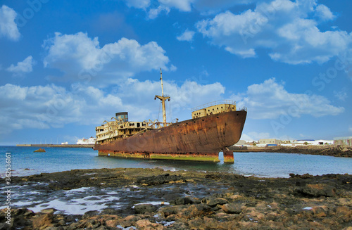 Spain  Arrecife  Lanzarote old ship