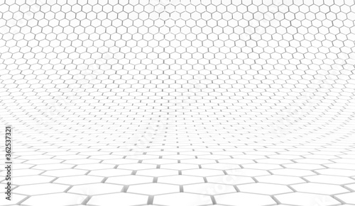 Duo tone hexagon 3D background texture. 3d rendering illustration. Futuristic abstract background.