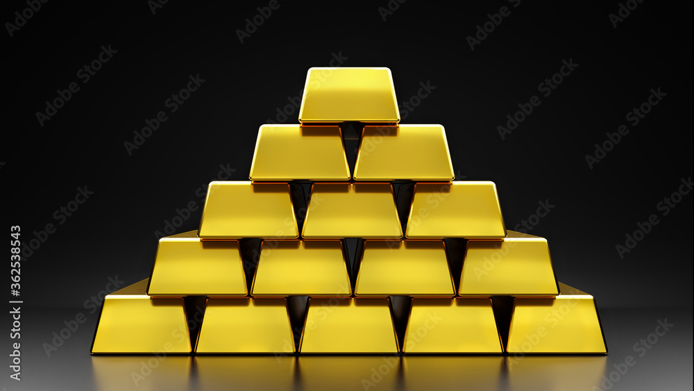 Pure gold laying on a black background The concept of economic value of gold trading in the stock market Pure gold laying on a black background The concept of economic value of gold trading in the stock market