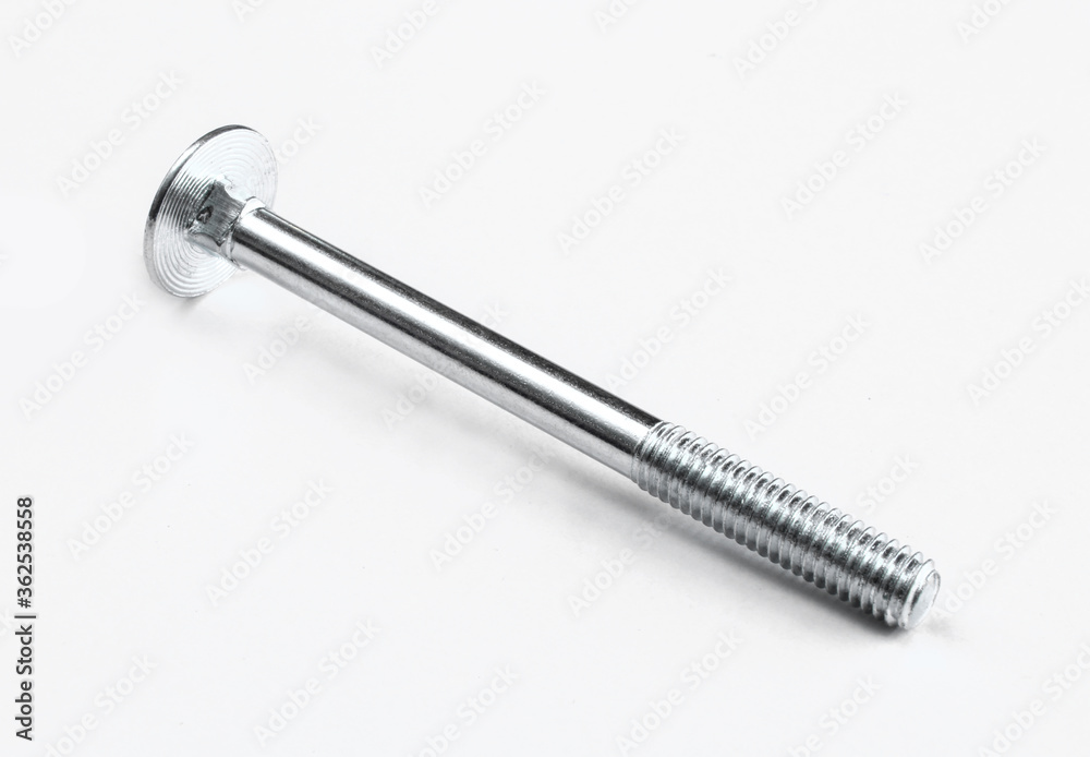 Single screw isolated on white background. Close up and detailed Single screw isolated on white background. Close up and detailed