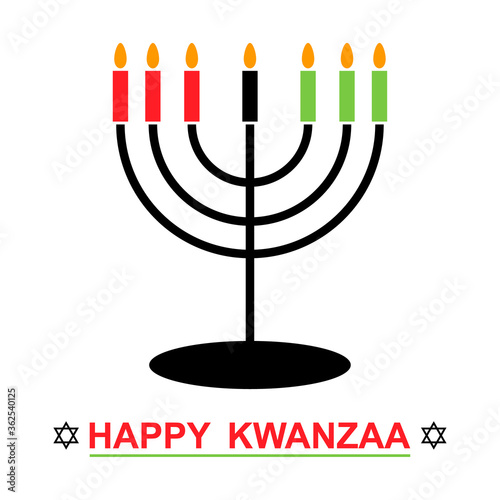 Happy kwanzaa , american design isolated on white background. Greeting card, vector illustration
