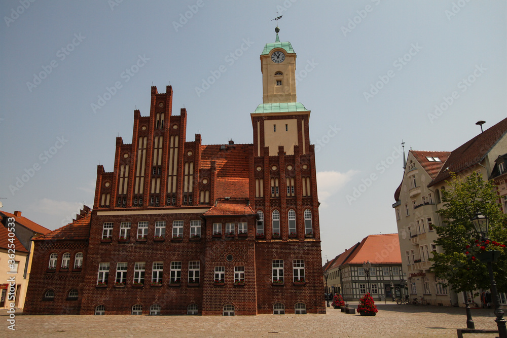 Fototapeta premium Rathaus der Kleinstadt Wittstock/Dosse 
