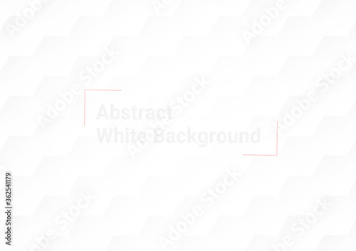 White abstract polygon background. Vector 3d hexagon paper texture.