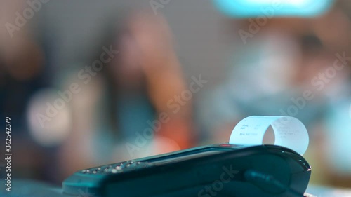 Paper receipt from the cash register