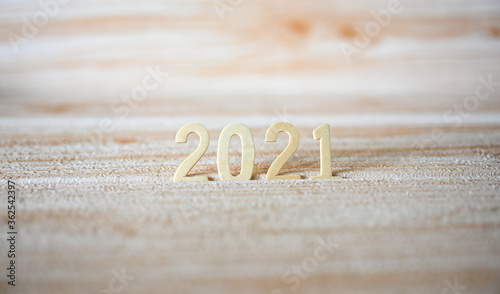 2021 text Numbers with Concept  Start New Year 2021