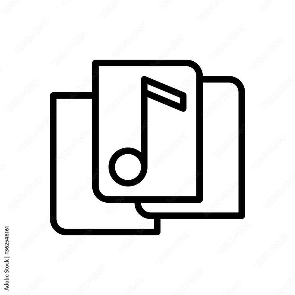 line style icon of music note. vector illustration for graphic, website, UI isolated on white background. EPS 10 line style icon of music note. vector illustration for graphic, website, UI isolated on white background. EPS 10