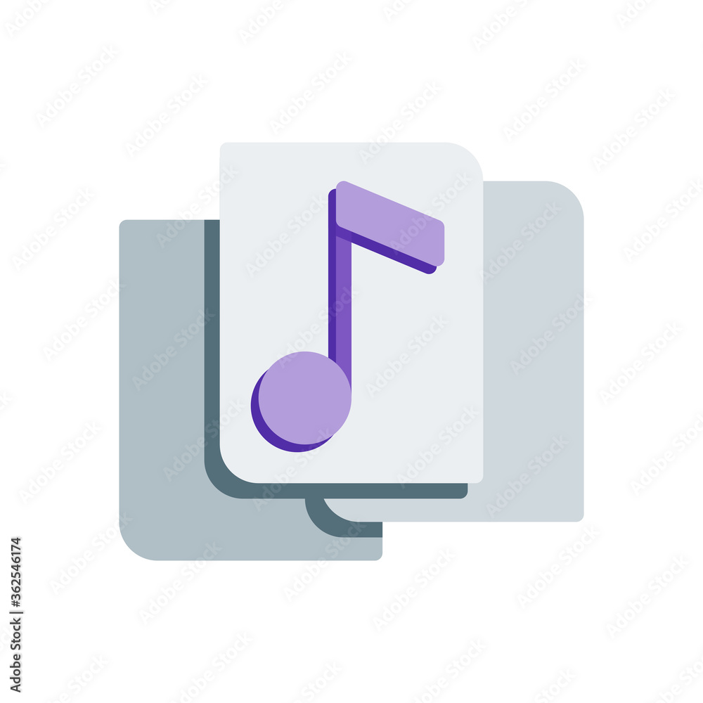 flat style icon of music note. vector illustration for graphic, website, UI isolated on white background. EPS 10 flat style icon of music note. vector illustration for graphic, website, UI isolated on white background. EPS 10