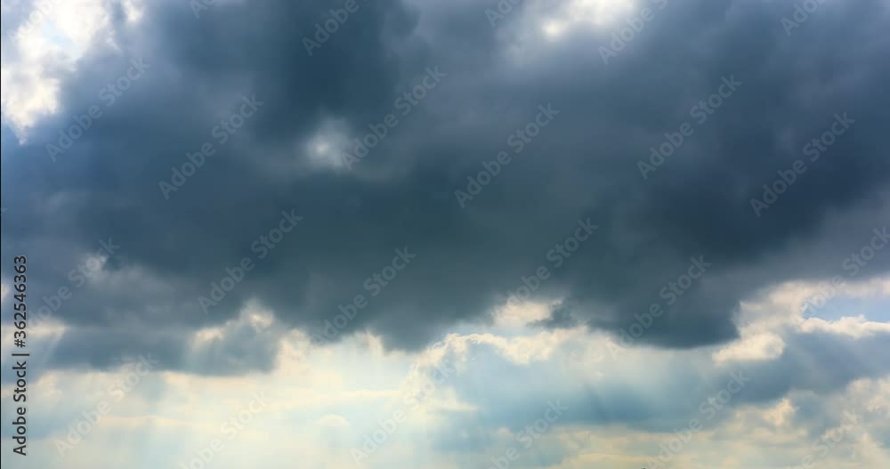 Black clouds and bright sky,sky and clouds with the sun.Fast moving dark clouds. Black clouds and bright sky,sky and clouds with the sun.Fast moving dark clouds.