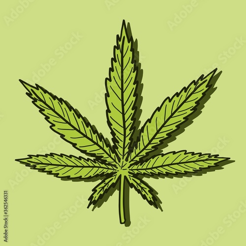 Cannabis vector leaf