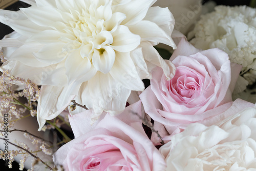 Beautiful fresh flower bouquet close up