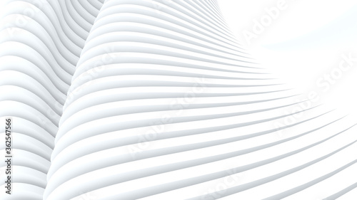 Geometric white background with waves