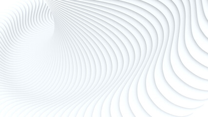 Papier peint photo Abstrait classique Ondulations blanches architecturales abstraites  © Julia
