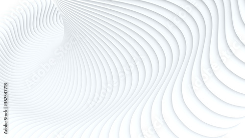 White abstract background with waves. Creative Architectural Concept photo