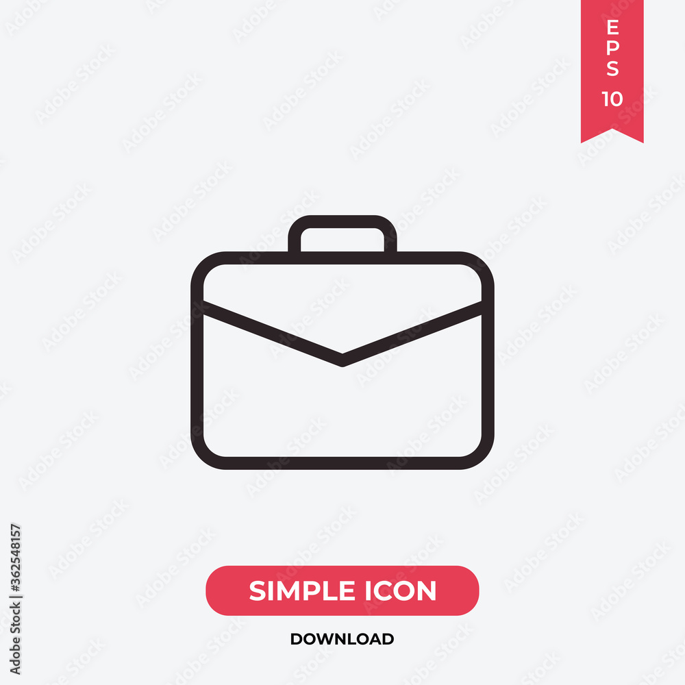 Briefcase icon vector. Suitcase sign Briefcase icon vector. Suitcase sign
