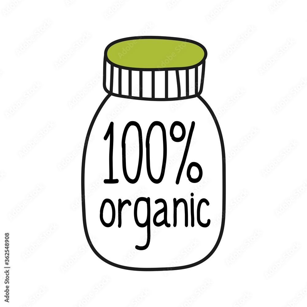 100% organic. The inscription on the bottle. 100% organic. The inscription on the bottle.