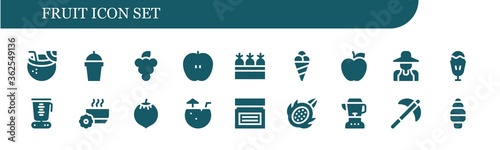 fruit icon set