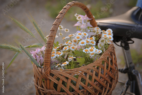 basket with flowers
