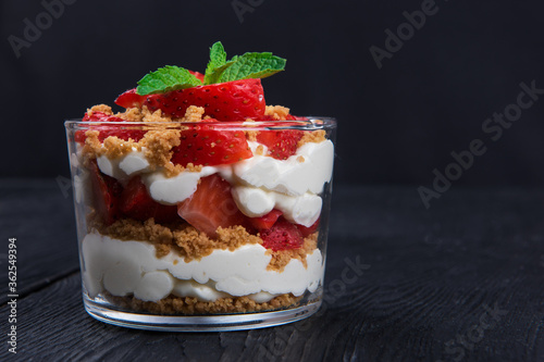 Strawberry with cookie and ...