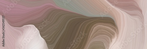 unobtrusive header with elegant abstract waves illustration with rosy brown  light gray and dark olive green color