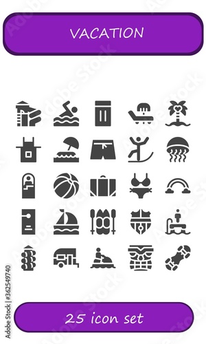 vacation icon set