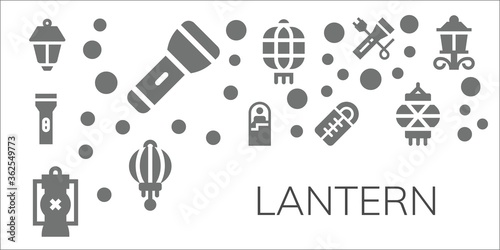 lantern icon set