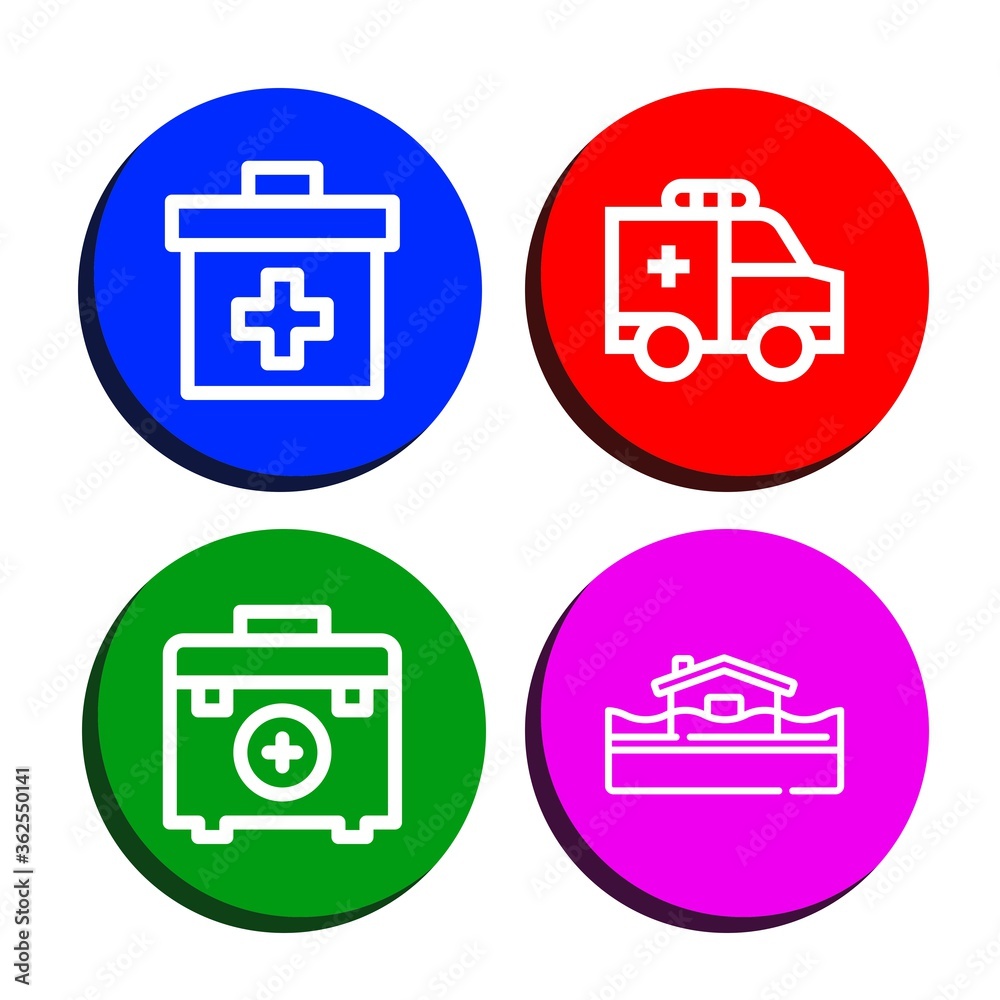 accident icon set