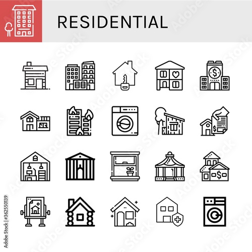 residential icon set