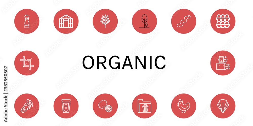 organic icon set organic icon set