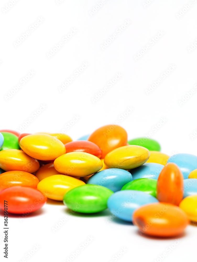 Sweet colorful candy isolated on white background Sweet colorful candy isolated on white background
