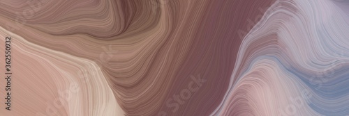 unobtrusive header with elegant modern curvy waves background design with gray gray, ash gray and old mauve color
