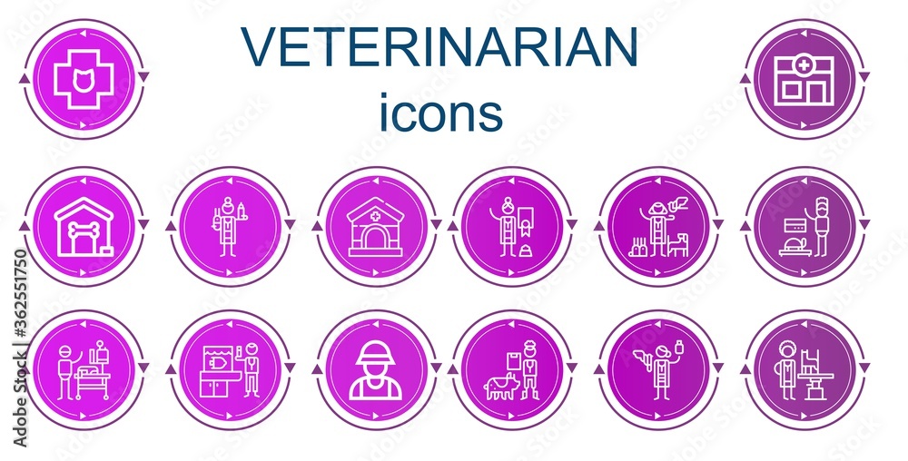 Editable 14 veterinarian icons for web and mobile Editable 14 veterinarian icons for web and mobile