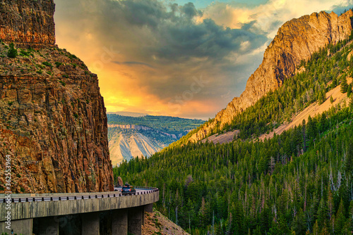 Golden Gate Canyon is in the northwestern region of Yellowstone National Park in the U.S. state of Wyoming. Glen Creek flows north through the canyon en route to the Gardner River descending from 7,4