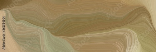 unobtrusive header with elegant smooth swirl waves background design with pastel brown  tan and dark olive green color