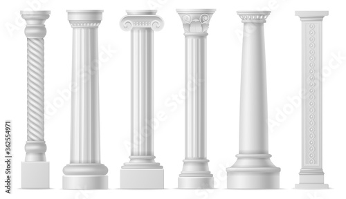 Fotografie, Obraz Antique white columns