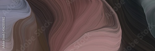 inconspicuous header with colorful modern soft swirl waves background illustration with old mauve, gray gray and very dark pink color