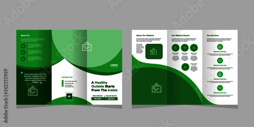 Medical or healthcare trifold brochure template