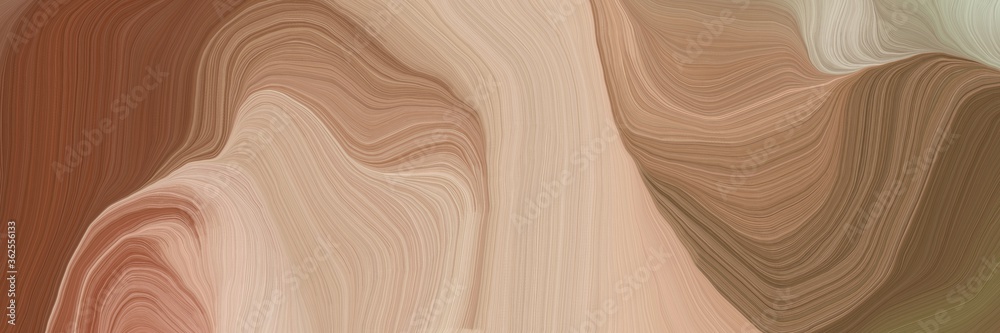 inconspicuous elegant modern soft curvy waves background illustration with pastel brown, rosy brown and tan color