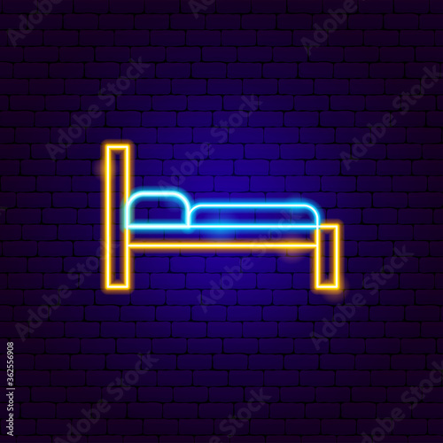 Small Bed Neon Sign